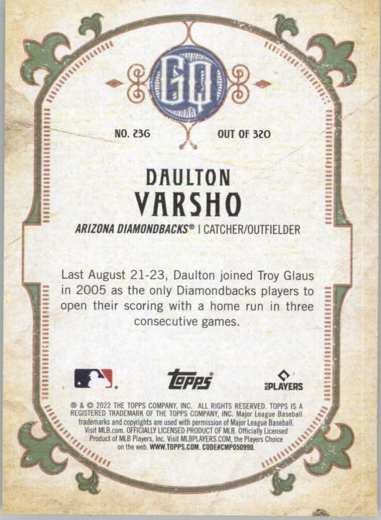 2022 Topps Gypsy Queen Baseball "Main Set" Cards #151 to #300 - Picture 171 of 299