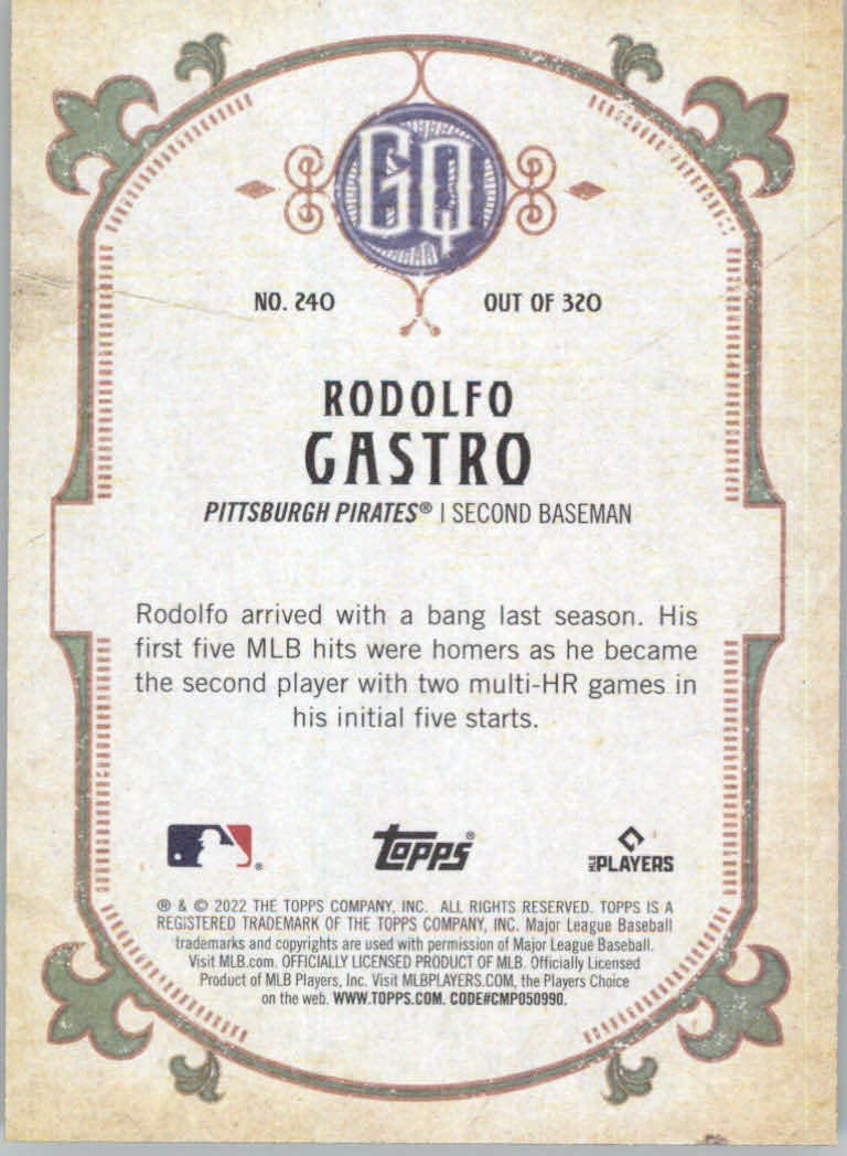 2022 Topps Gypsy Queen Baseball "Main Set" Cards #151 to #300 - Picture 179 of 299