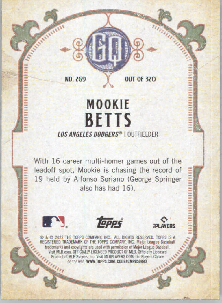 2022 Topps Gypsy Queen Baseball "Main Set" Cards #151 to #300 - Picture 237 of 299