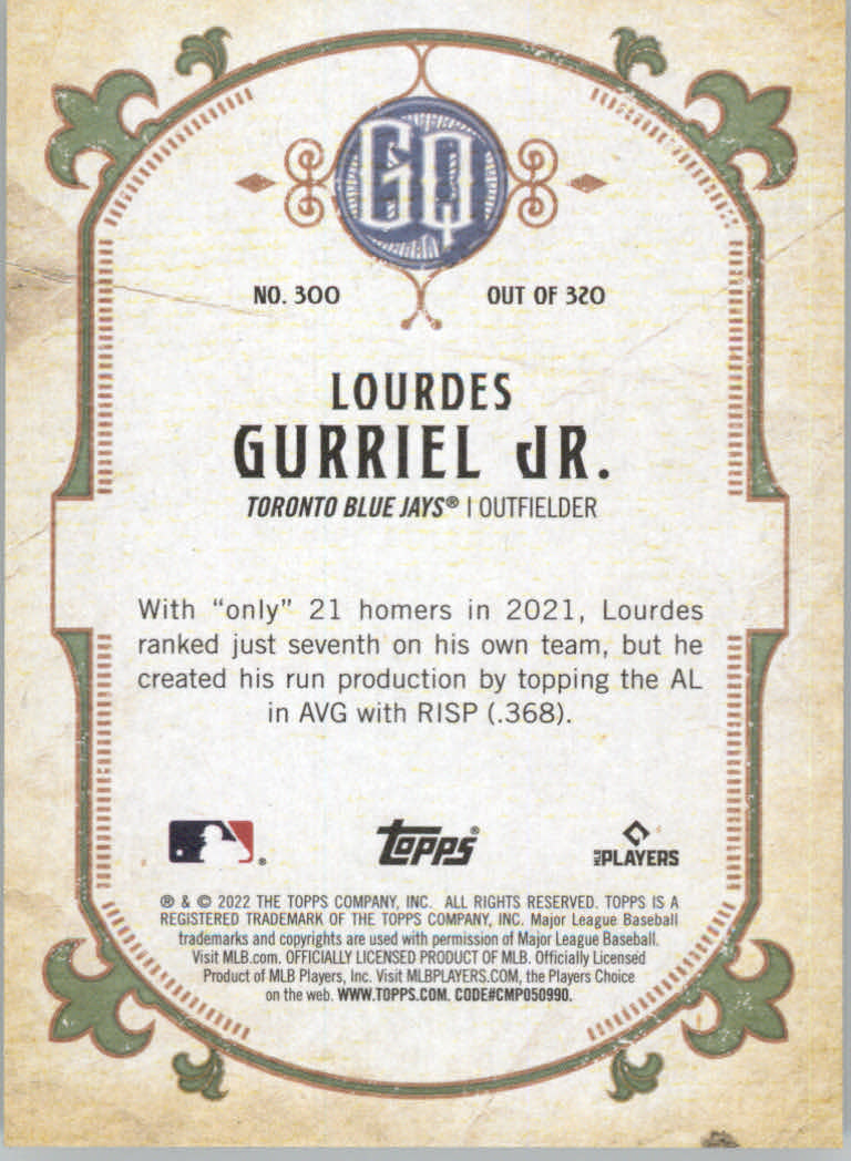 2022 Topps Gypsy Queen Baseball "Main Set" Cards #151 to #300 - Picture 299 of 299