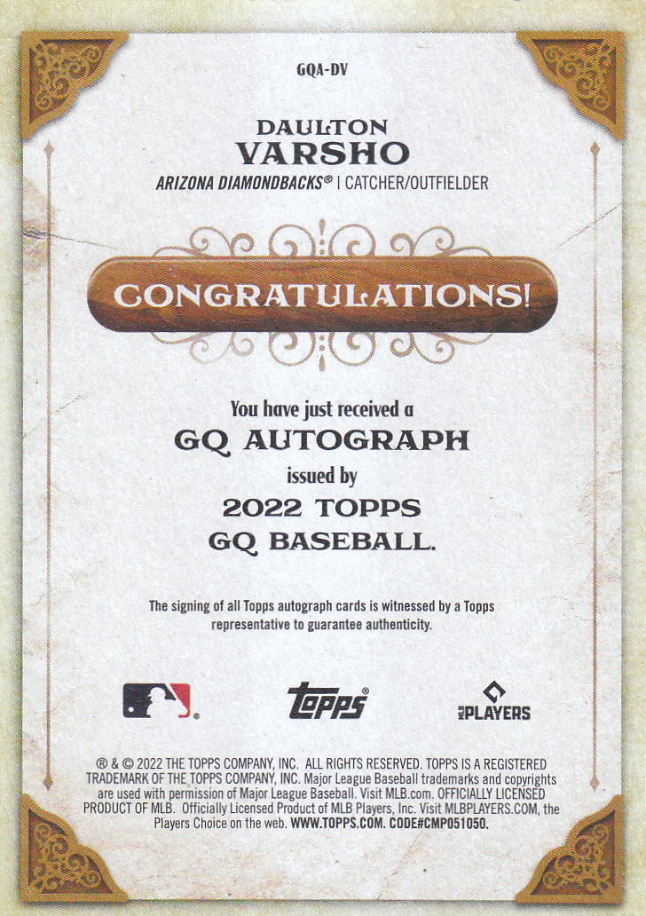 Tarjetas insertadas "autógrafos" de béisbol Topps Gypsy Queen 2022 - Imagen 7 de 25