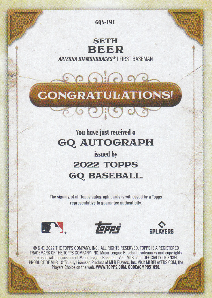 Tarjetas insertadas "autógrafos" de béisbol Topps Gypsy Queen 2022 - Imagen 23 de 25