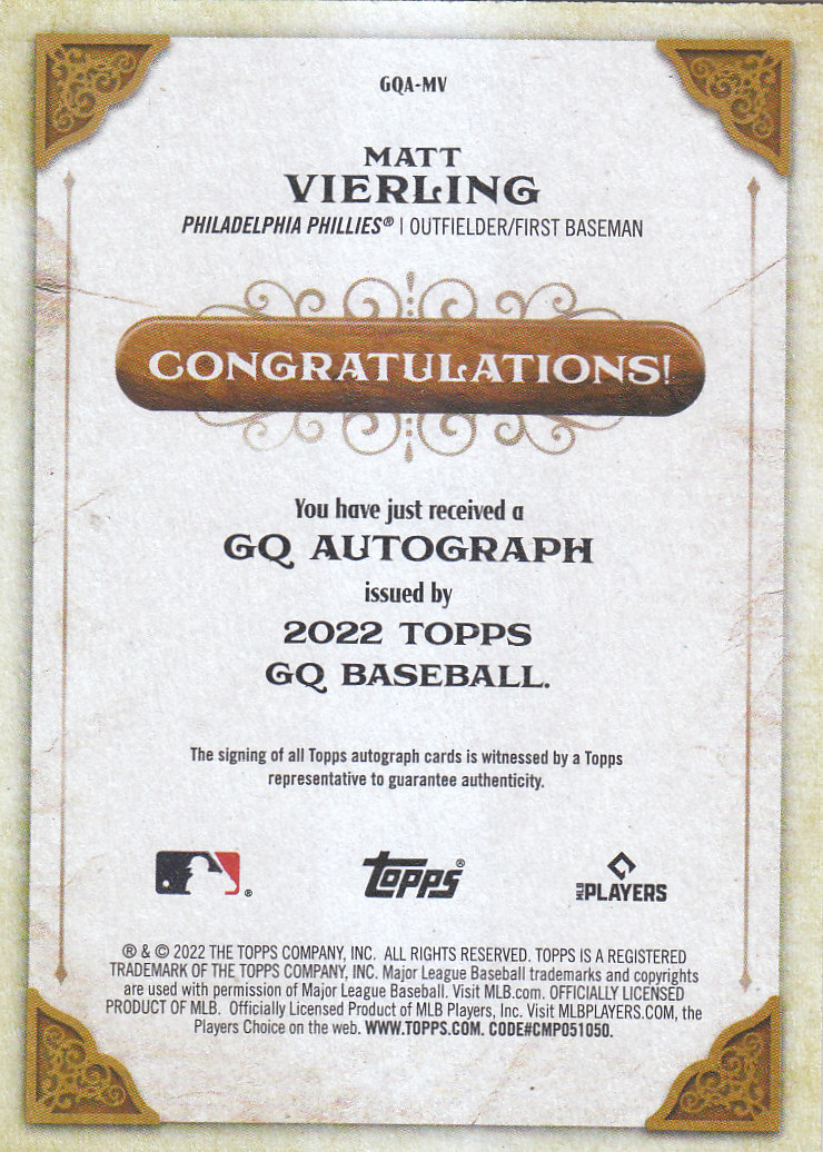 Tarjetas insertadas "autógrafos" de béisbol Topps Gypsy Queen 2022 - Imagen 15 de 25