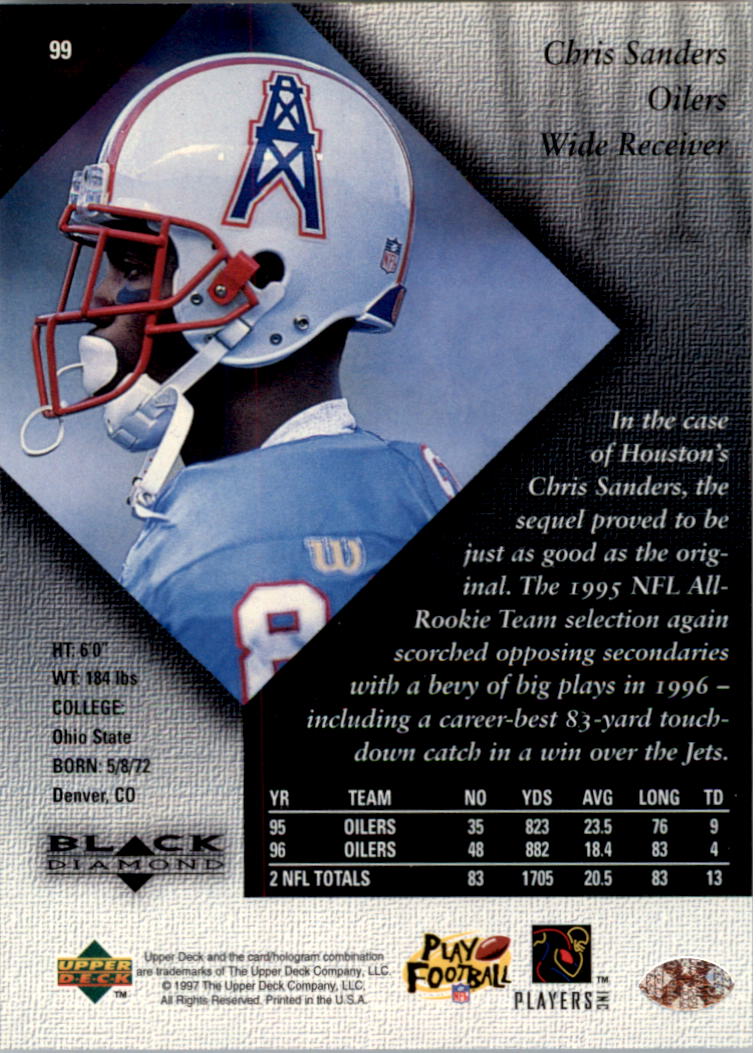 1997 Upper Deck Black Diamond - Chris Sanders #99 for sale online