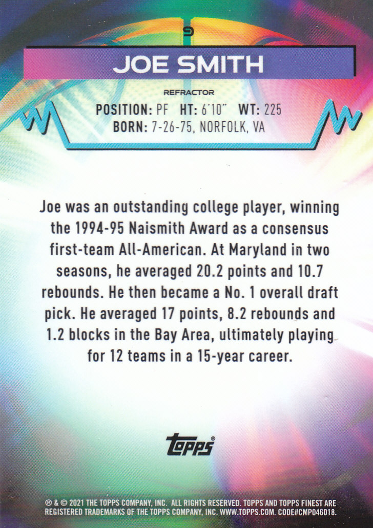 2021 Finest (Topps) Basketball "Refractors" Parallel Cards - Bild 33 von 57
