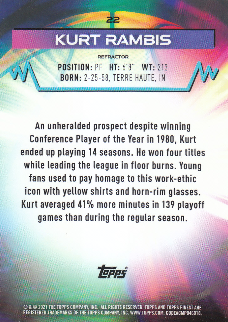 2021 Finest (Topps) Basketball "Refractors" Parallel Cards - Bild 39 von 57
