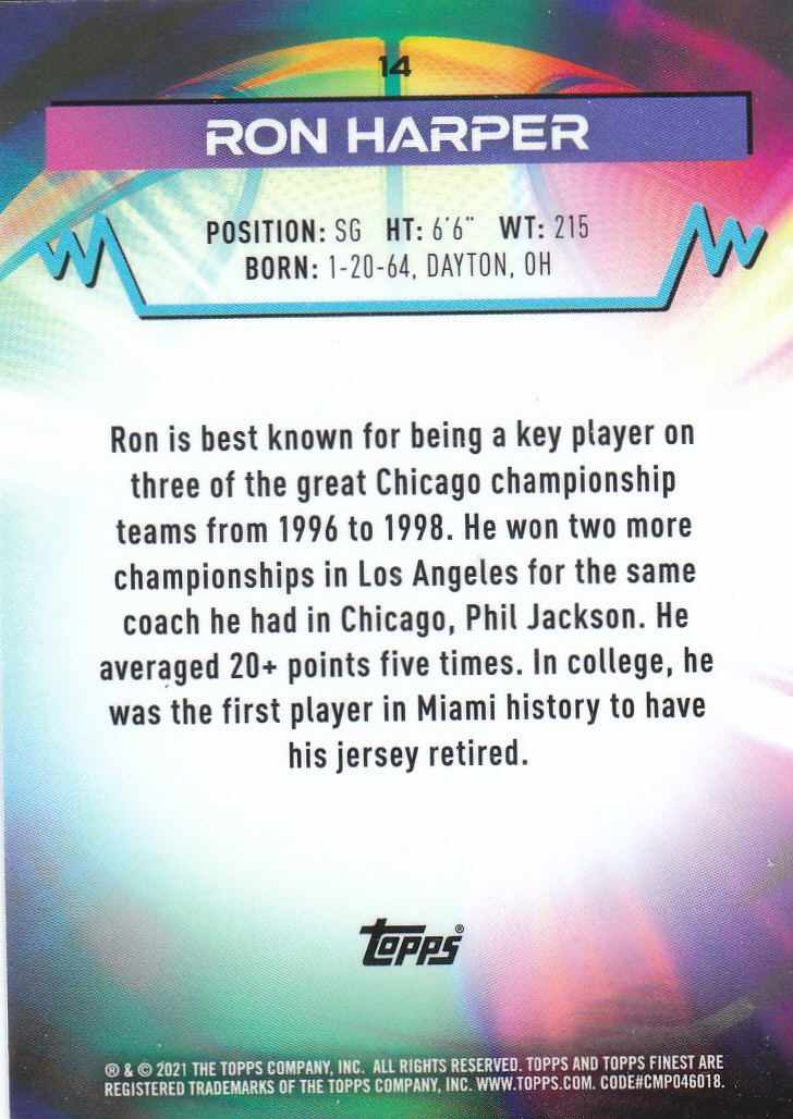 2021 Finest (Topps) Basketball "Refractors" Parallel Cards - Bild 51 von 57