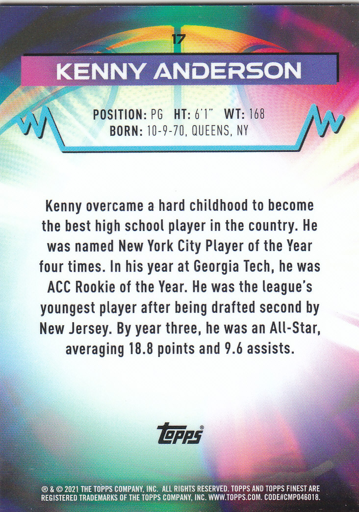2021 Finest (Topps) Basketball "Refractors" Parallel Cards - Bild 11 von 57