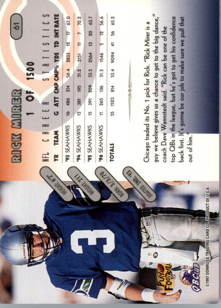 Tarjetas paralelas Donruss Football 1997 "Pruebas de prensa plateadas" - Imagen 7 de 13