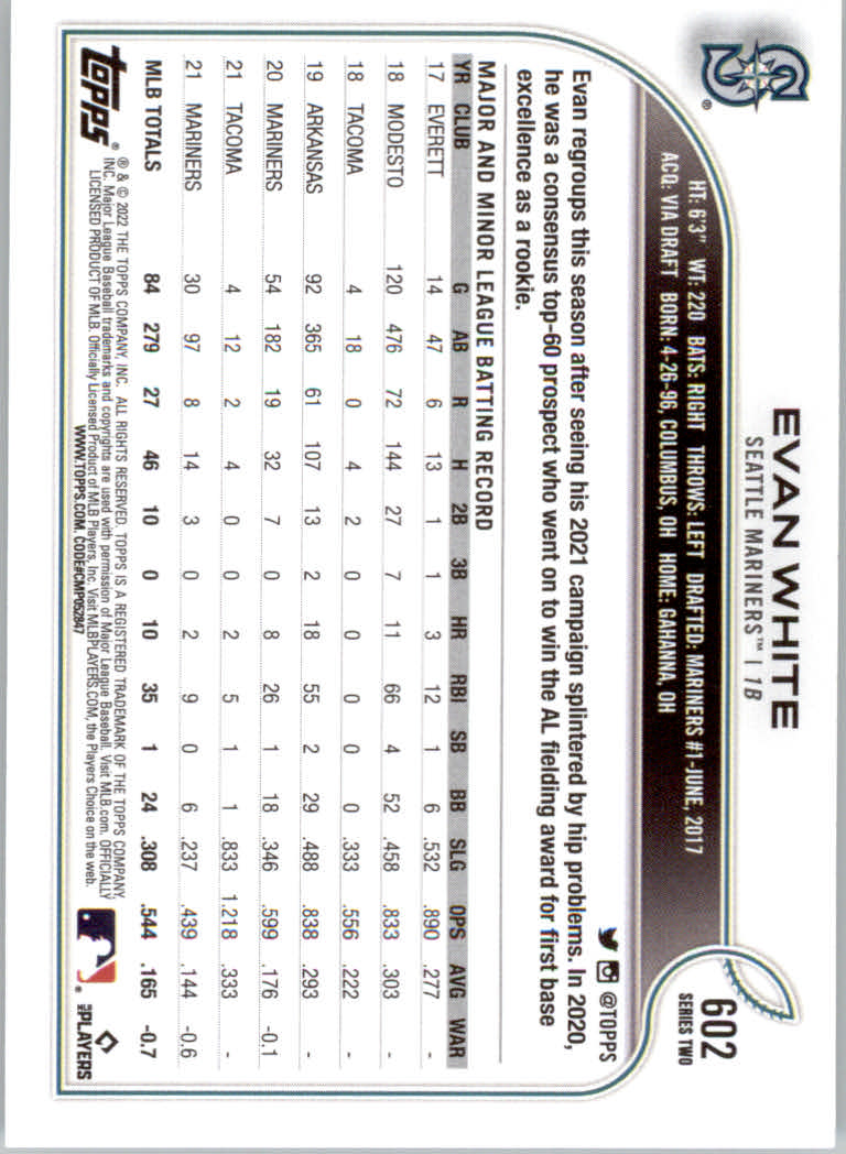2022 Topps Baseball "Main Set" Cards #501 to #660 Rookies and Veterans - Picture 203 of 319