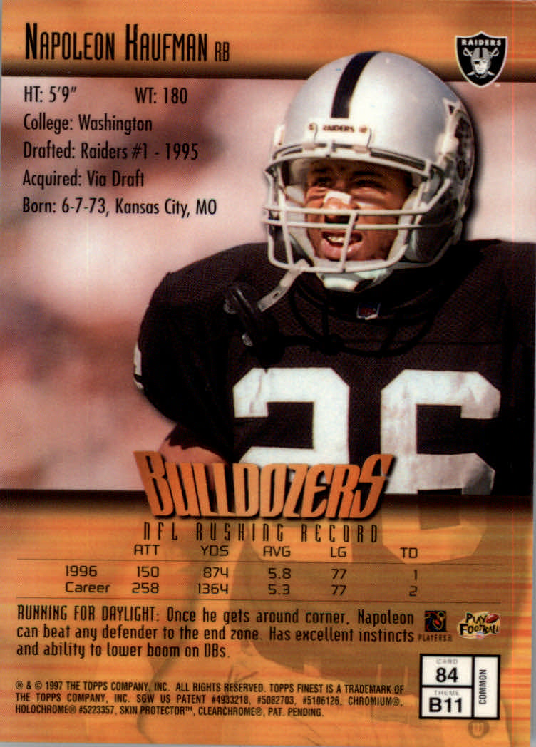 1997 Finest Football "Main Set" Cards #1 to #294 Promo Rookies and Veterans - Picture 157 of 350