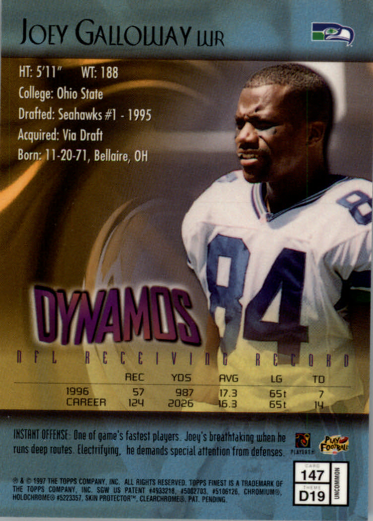 1997 Finest Football "Main Set" Cards #1 to #294 Promo Rookies and Veterans - Picture 196 of 350