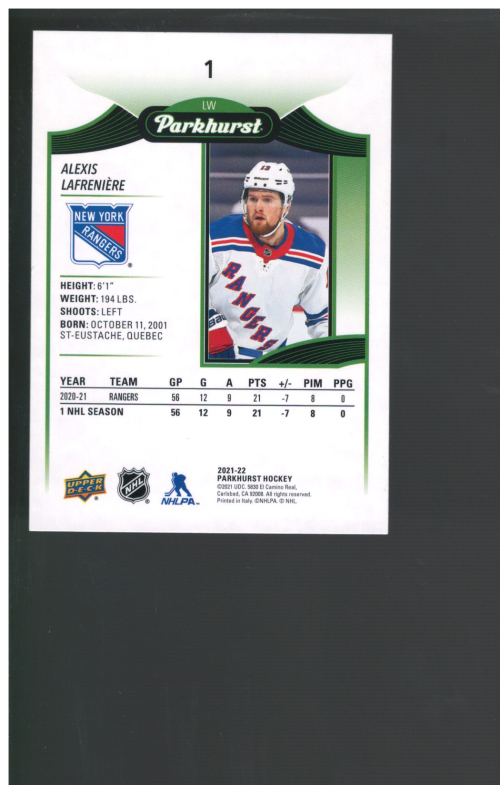 B1272- 2021-22 Parkhurst Hockey Card #s 1-220 -You Pick- 15+ FREE US SHIP