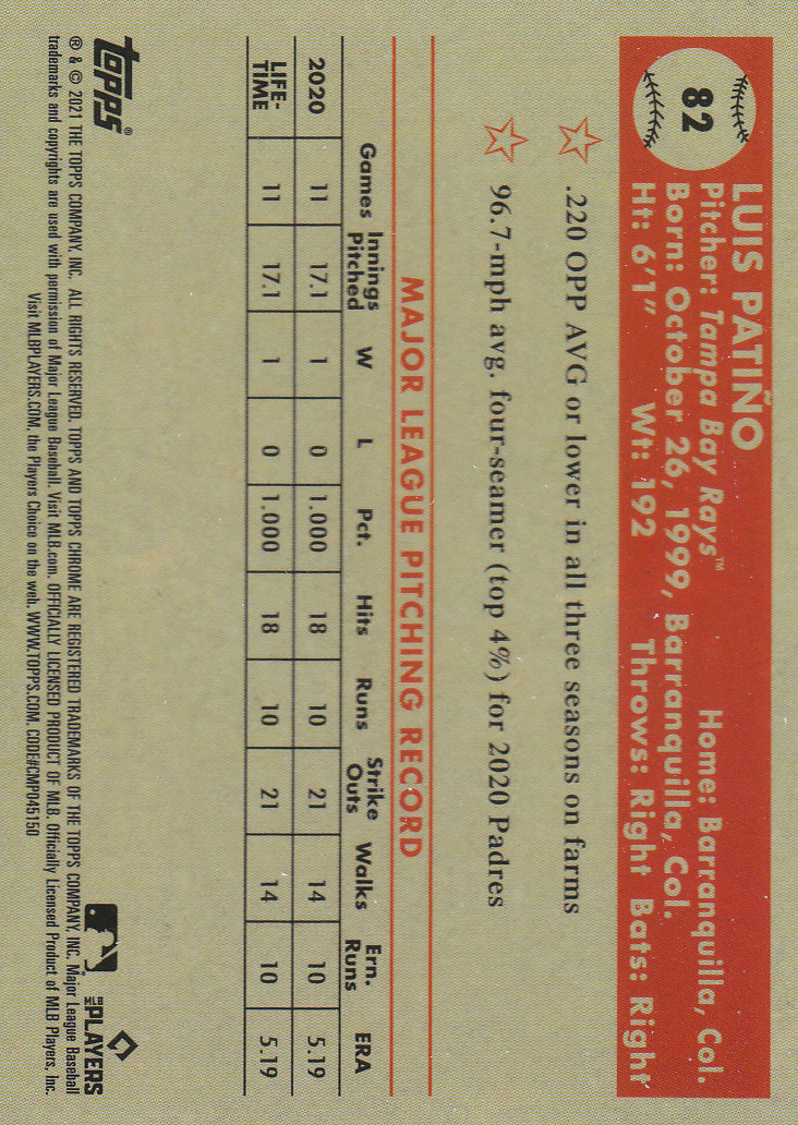 2021 Topps Chrome Platinum Anniversary Baseball "Main Set" Cards #1 to #250 - Picture 123 of 401