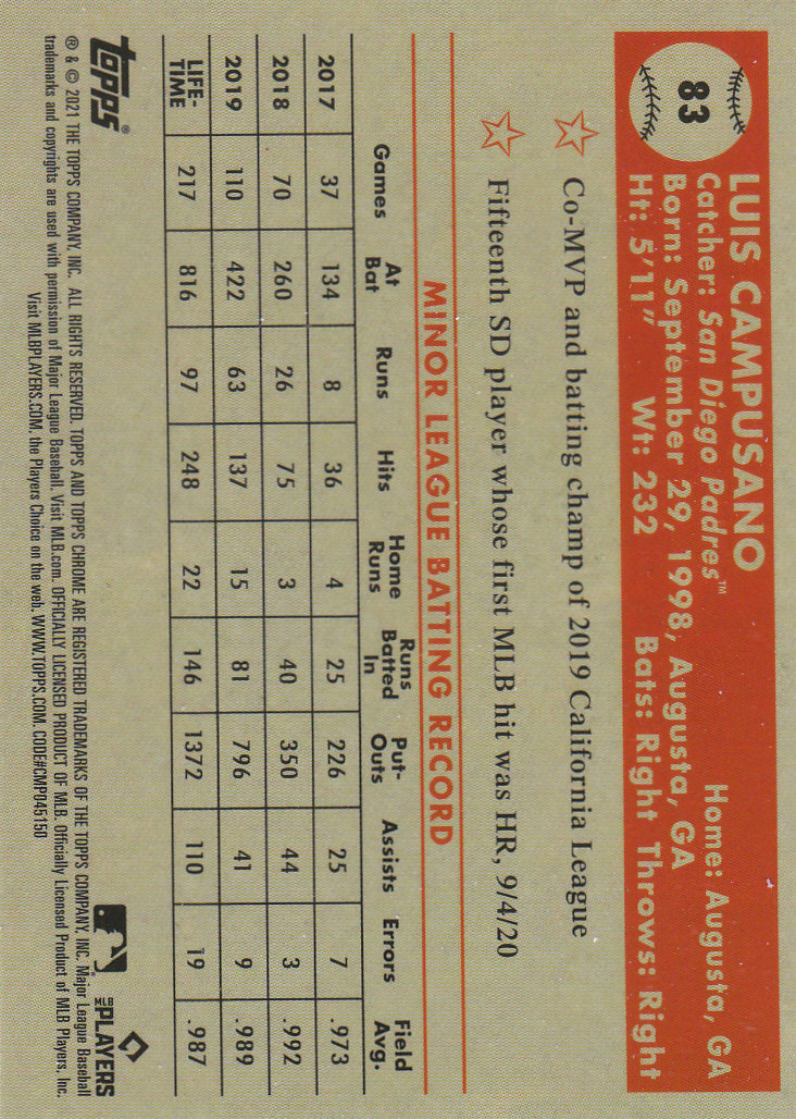 2021 Topps Chrome Platinum Anniversary Baseball "Main Set" Cards #1 to #250 - Picture 125 of 401