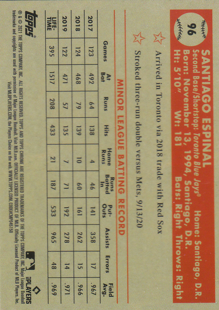 2021 Topps Chrome Platinum Anniversary Baseball "Main Set" Cards #1 to #250 - Picture 145 of 401