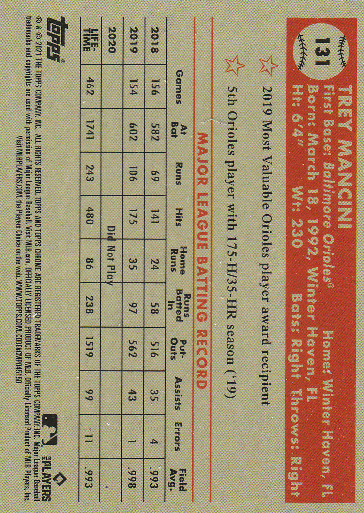 2021 Topps Chrome Platinum Anniversary Baseball "Main Set" Cards #1 to #250 - Picture 203 of 401