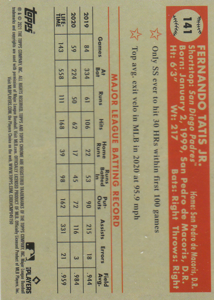 2021 Topps Chrome Platinum Anniversary Baseball "Main Set" Cards #1 to #250 - Picture 217 of 401