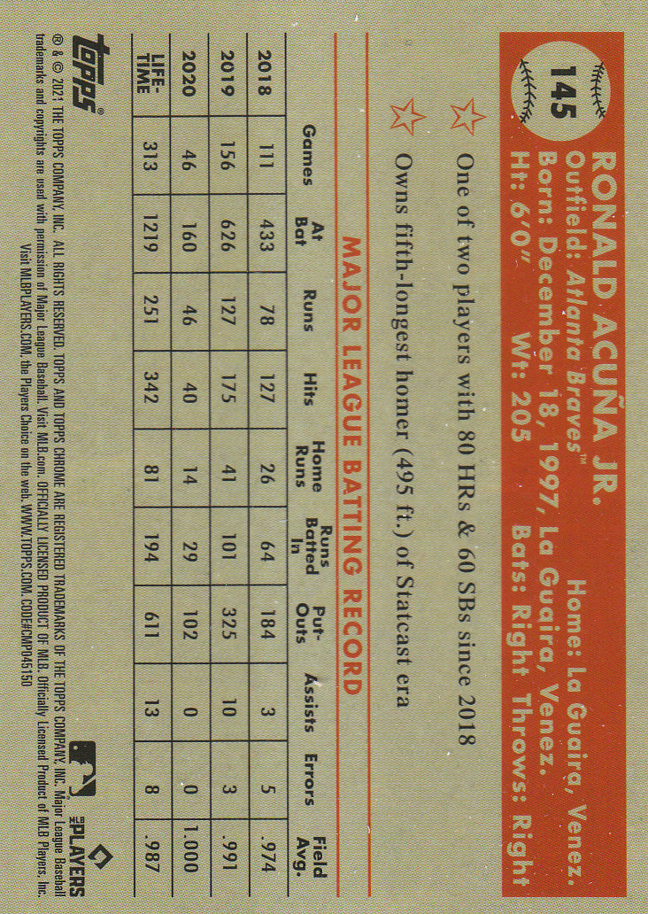 2021 Topps Chrome Platinum Anniversary Baseball "Main Set" Cards #1 to #250 - Picture 225 of 401