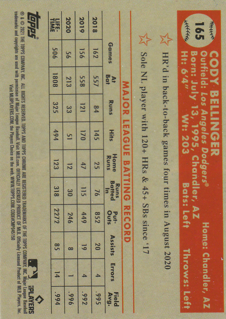 2021 Topps Chrome Platinum Anniversary Baseball "Main Set" Cards #1 to #250 - Picture 259 of 401