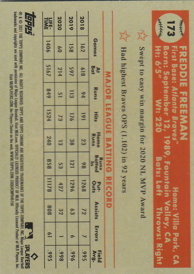 2021 Topps Chrome Platinum Anniversary Baseball "Main Set" Cards #1 to #250 - Picture 275 of 401