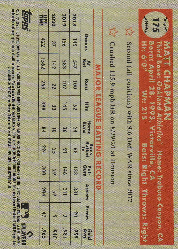 2021 Topps Chrome Platinum Anniversary Baseball "Main Set" Cards #1 to #250 - Picture 279 of 401