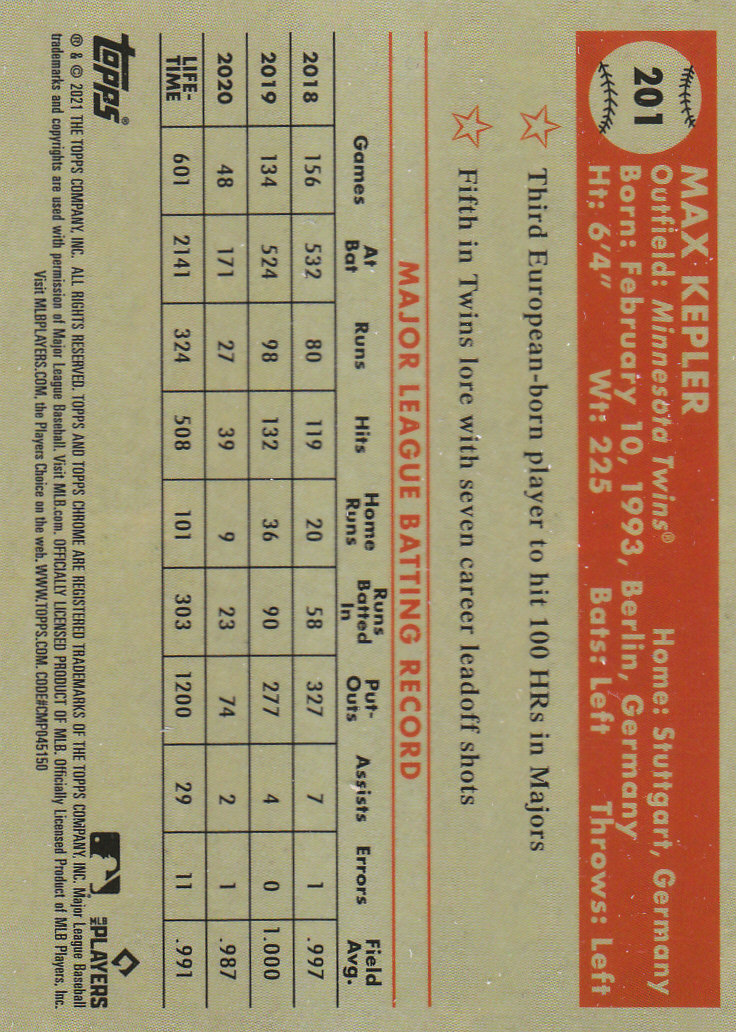 2021 Topps Chrome Platinum Anniversary Baseball "Main Set" Cards #1 to #250 - Picture 321 of 401