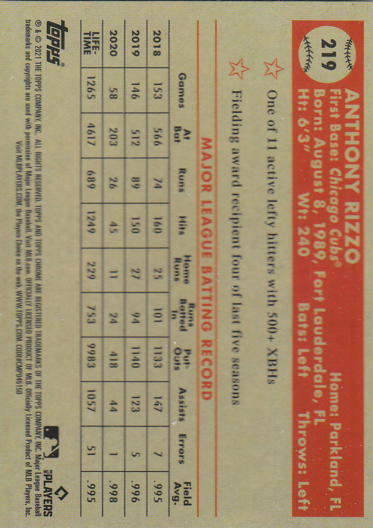 2021 Topps Chrome Platinum Anniversary Baseball "Main Set" Cards #1 to #250 - Picture 351 of 401