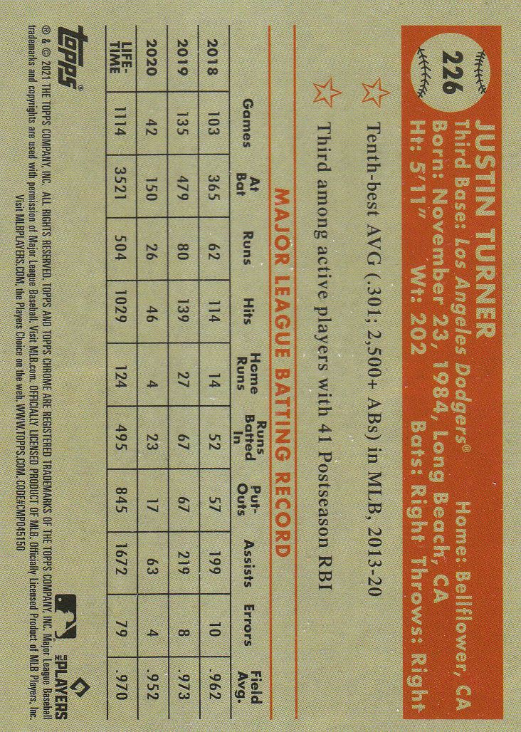 2021 Topps Chrome Platinum Anniversary Baseball "Main Set" Cards #1 to #250 - Picture 361 of 401