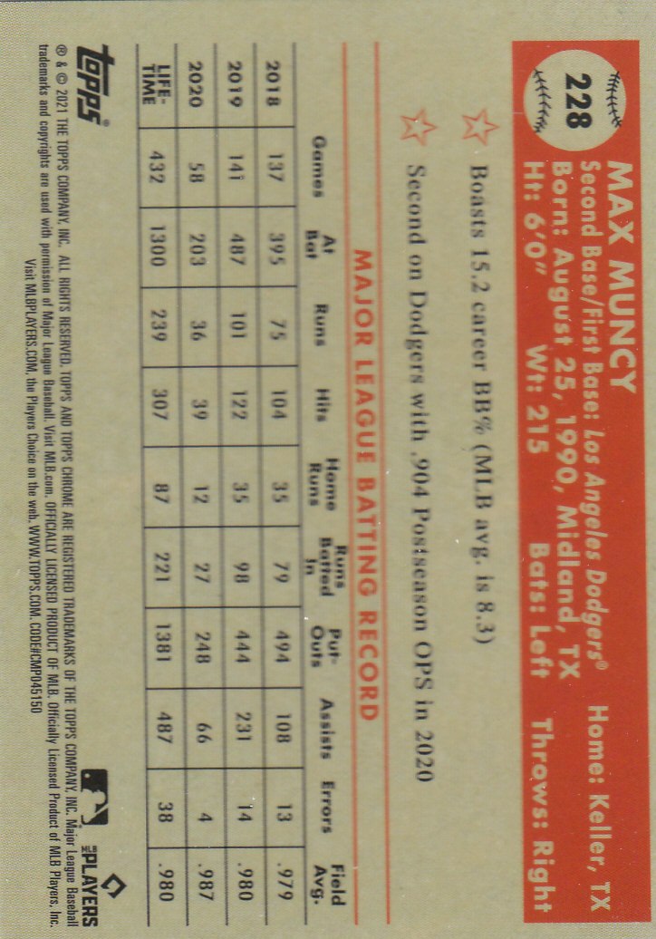 2021 Topps Chrome Platinum Anniversary Baseball "Main Set" Cards #1 to #250 - Picture 365 of 401