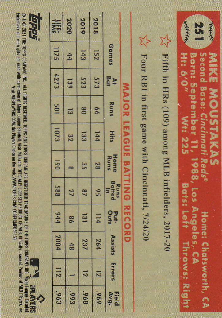 2021 Topps Chrome Platinum Anniversary Baseball "Main Set" Cards #251 to #500 - Picture 3 of 391