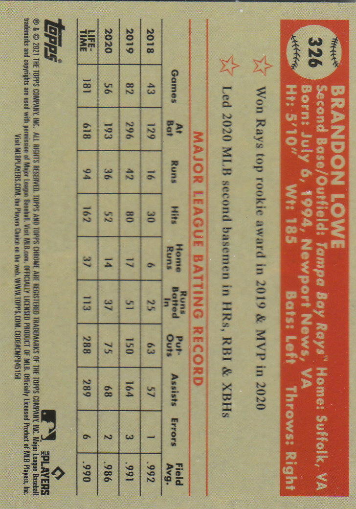 2021 Topps Chrome Platinum Anniversary Baseball "Main Set" Cards #251 to #500 - Picture 123 of 391