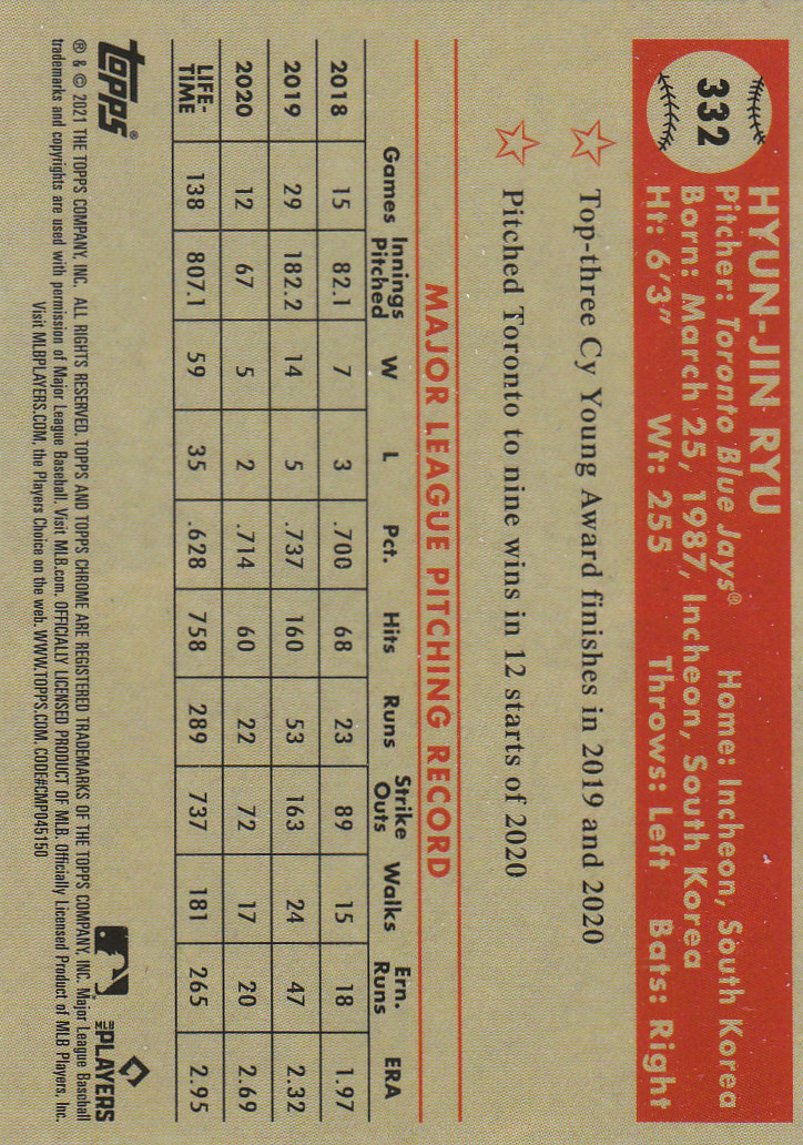 2021 Topps Chrome Platinum Anniversary Baseball "Main Set" Cards #251 to #500 - Picture 135 of 391