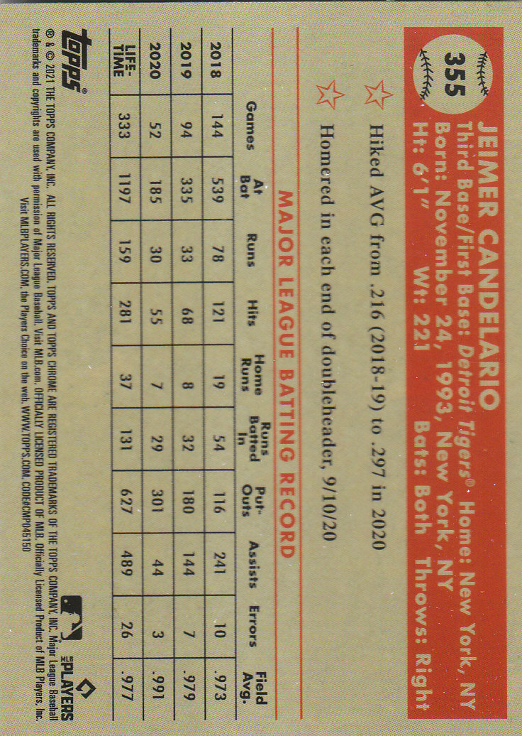 2021 Topps Chrome Platinum Anniversary Baseball "Main Set" Cards #251 to #500 - Picture 171 of 391