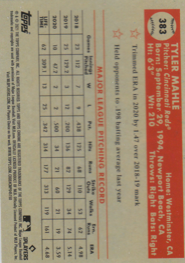 2021 Topps Chrome Platinum Anniversary Baseball "Main Set" Cards #251 to #500 - Picture 219 of 391