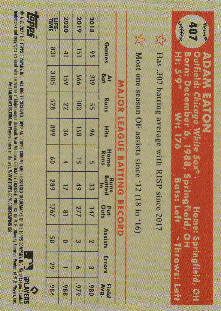 2021 Topps Chrome Platinum Anniversary Baseball "Main Set" Cards #251 to #500 - Picture 261 of 391