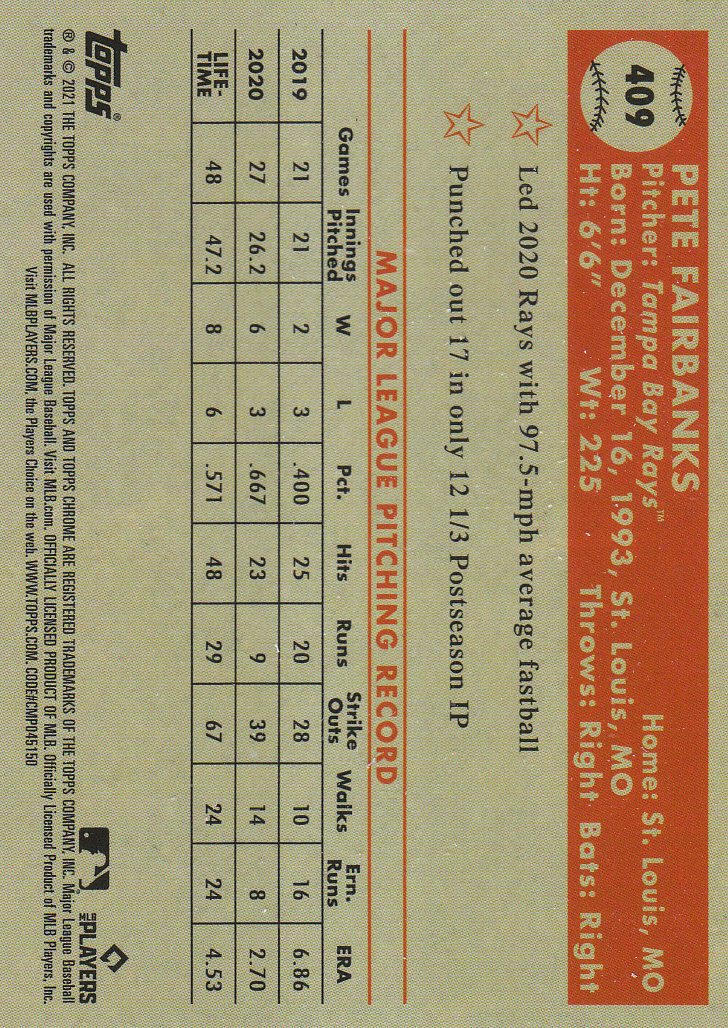 2021 Topps Chrome Platinum Anniversary Baseball "Main Set" Cards #251 to #500 - Picture 265 of 391