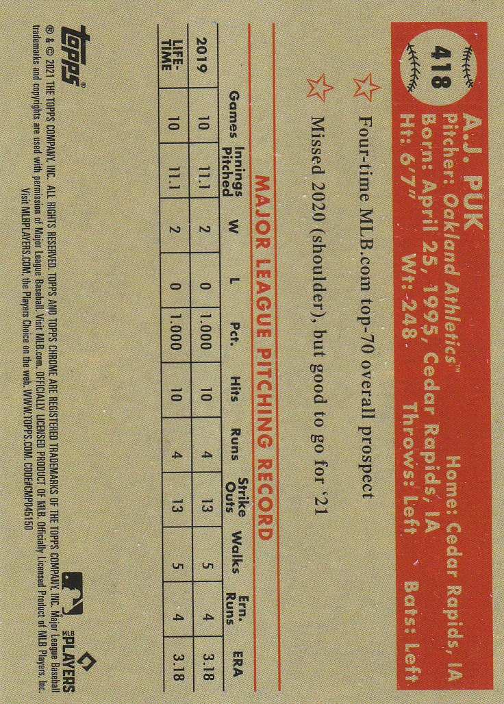 2021 Topps Chrome Platinum Anniversary Baseball "Main Set" Cards #251 to #500 - Picture 279 of 391