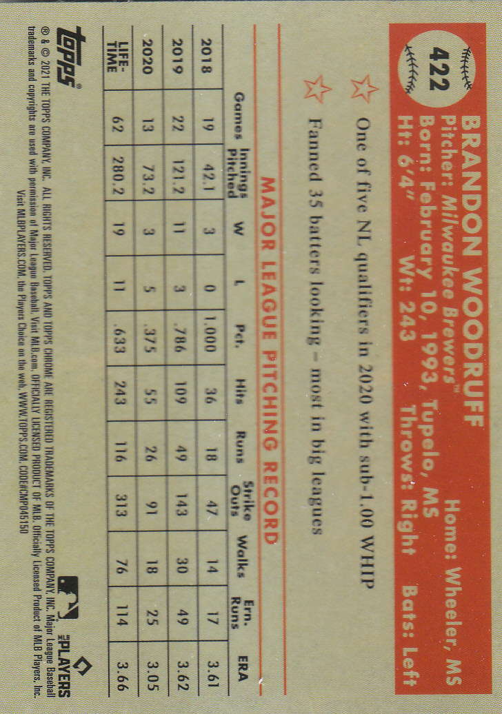 2021 Topps Chrome Platinum Anniversary Baseball "Main Set" Cards #251 to #500 - Picture 285 of 391