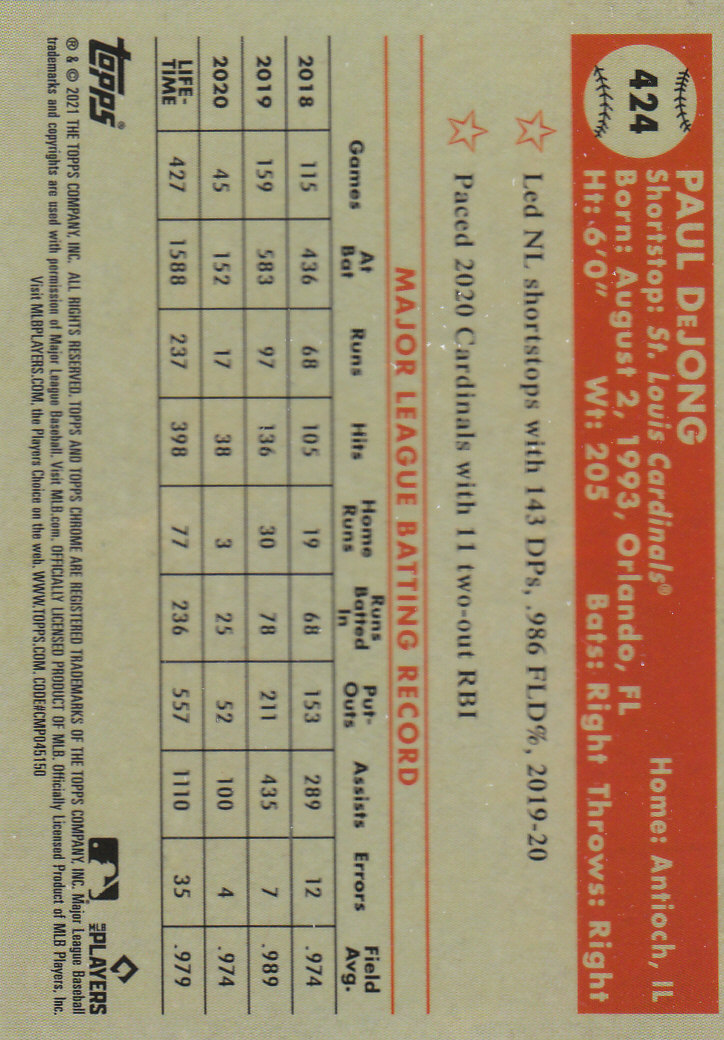 2021 Topps Chrome Platinum Anniversary Baseball "Main Set" Cards #251 to #500 - Picture 289 of 391