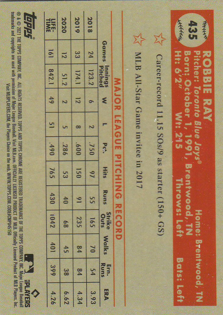 2021 Topps Chrome Platinum Anniversary Baseball "Main Set" Cards #251 to #500 - Picture 305 of 391