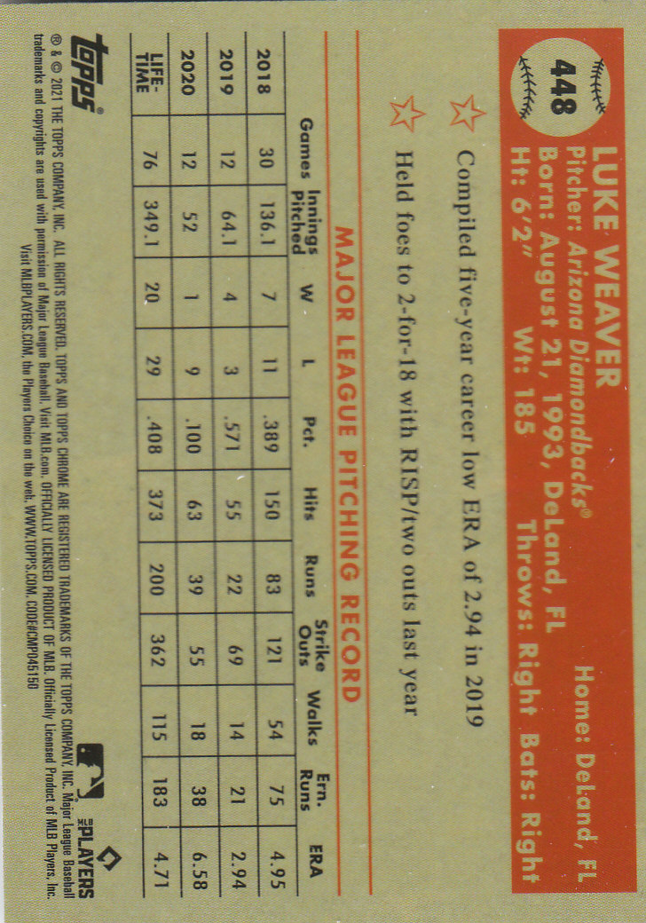 2021 Topps Chrome Platinum Anniversary Baseball "Main Set" Cards #251 to #500 - Picture 323 of 391