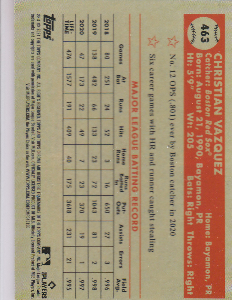 2021 Topps Chrome Platinum Anniversary Baseball "Main Set" Cards #251 to #500 - Picture 335 of 391