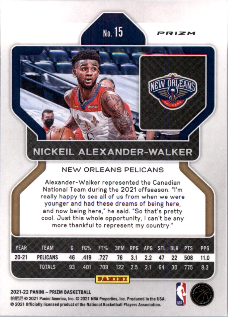 2021-22 Panini Prizm Prizms choix de cartes de basketball sur glace - Photo 11 sur 239