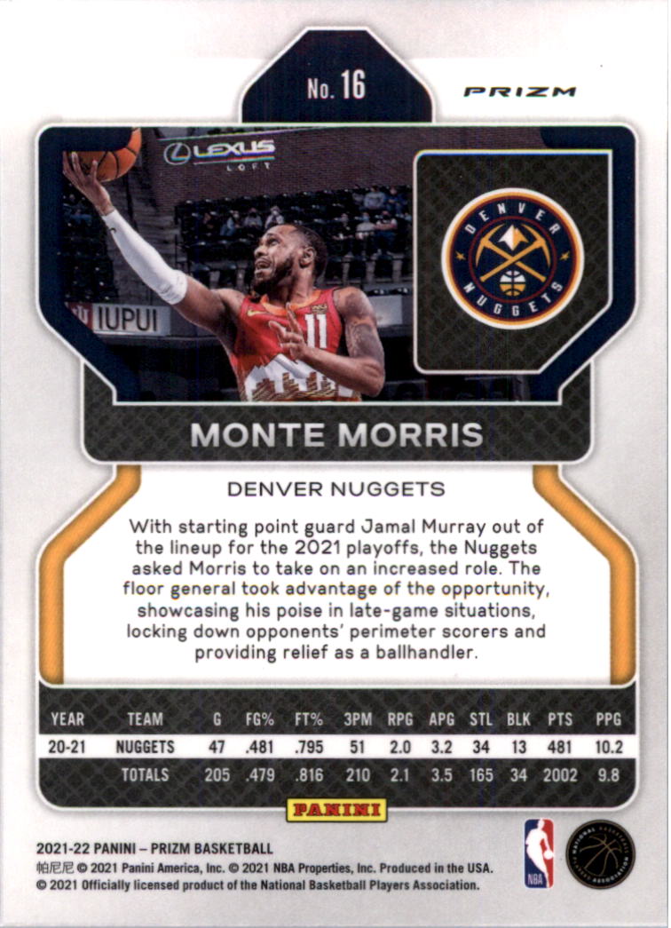 2021-22 Panini Prizm Prizms choix de cartes de basketball sur glace - Photo 13 sur 239