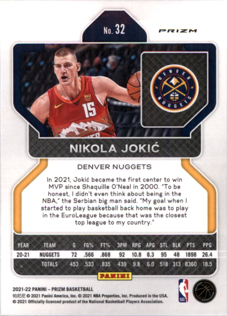 2021-22 Panini Prizm Prizms choix de cartes de basketball sur glace - Photo 27 sur 239
