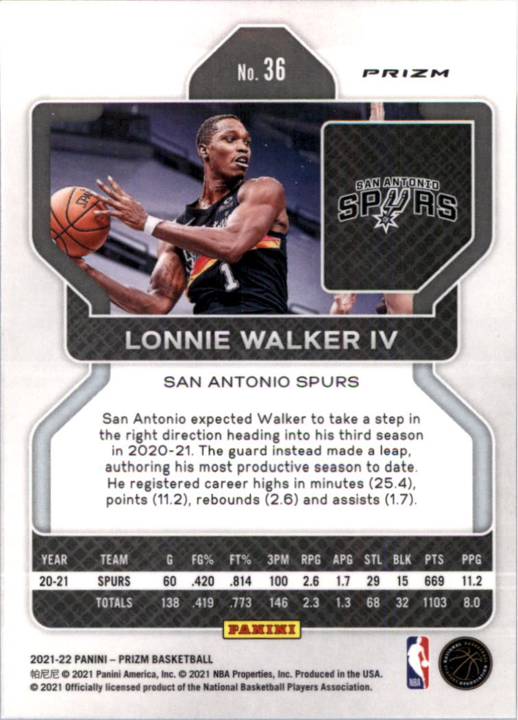 2021-22 Panini Prizm Prizms choix de cartes de basketball sur glace - Photo 29 sur 239