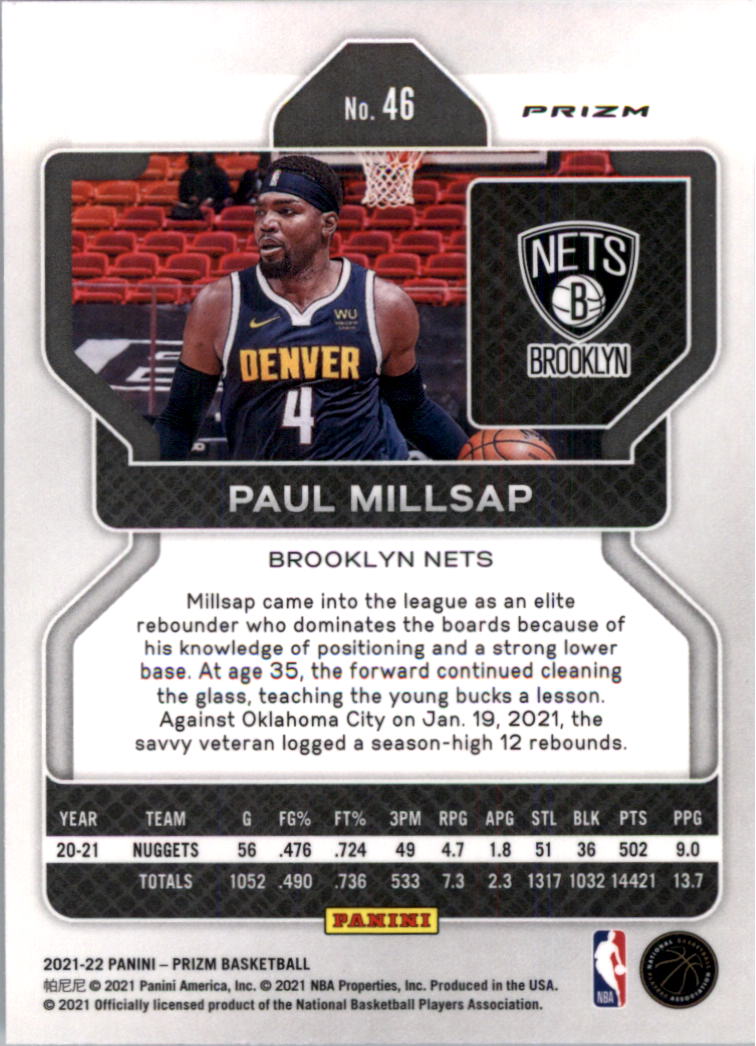 2021-22 Panini Prizm Prizms choix de cartes de basketball sur glace - Photo 37 sur 239