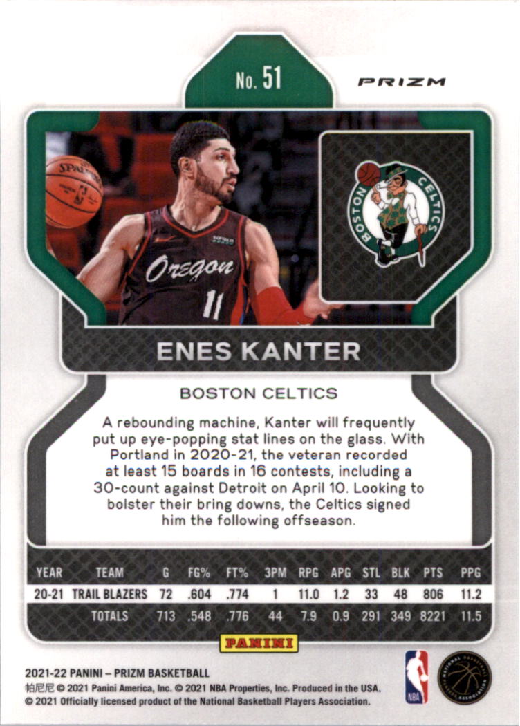 2021-22 Panini Prizm Prizms choix de cartes de basketball sur glace - Photo 43 sur 239