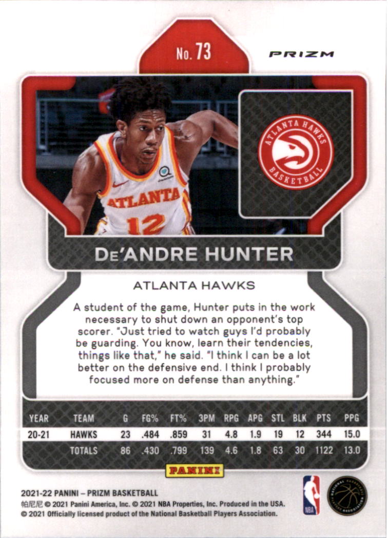 2021-22 Panini Prizm Prizms choix de cartes de basketball sur glace - Photo 61 sur 239